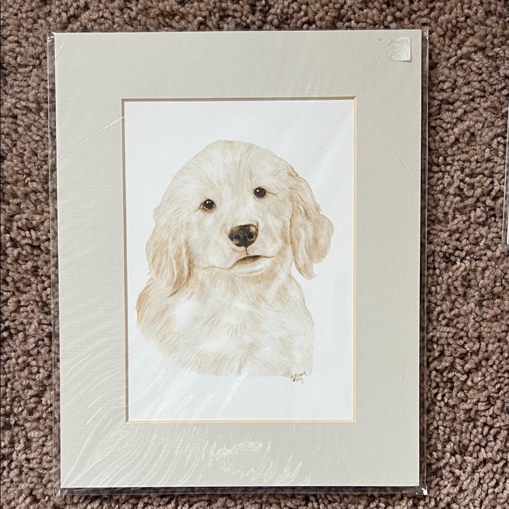 Golden Retriever Dog Portrait Art Print